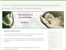 Tablet Screenshot of hebamme-schiller.de